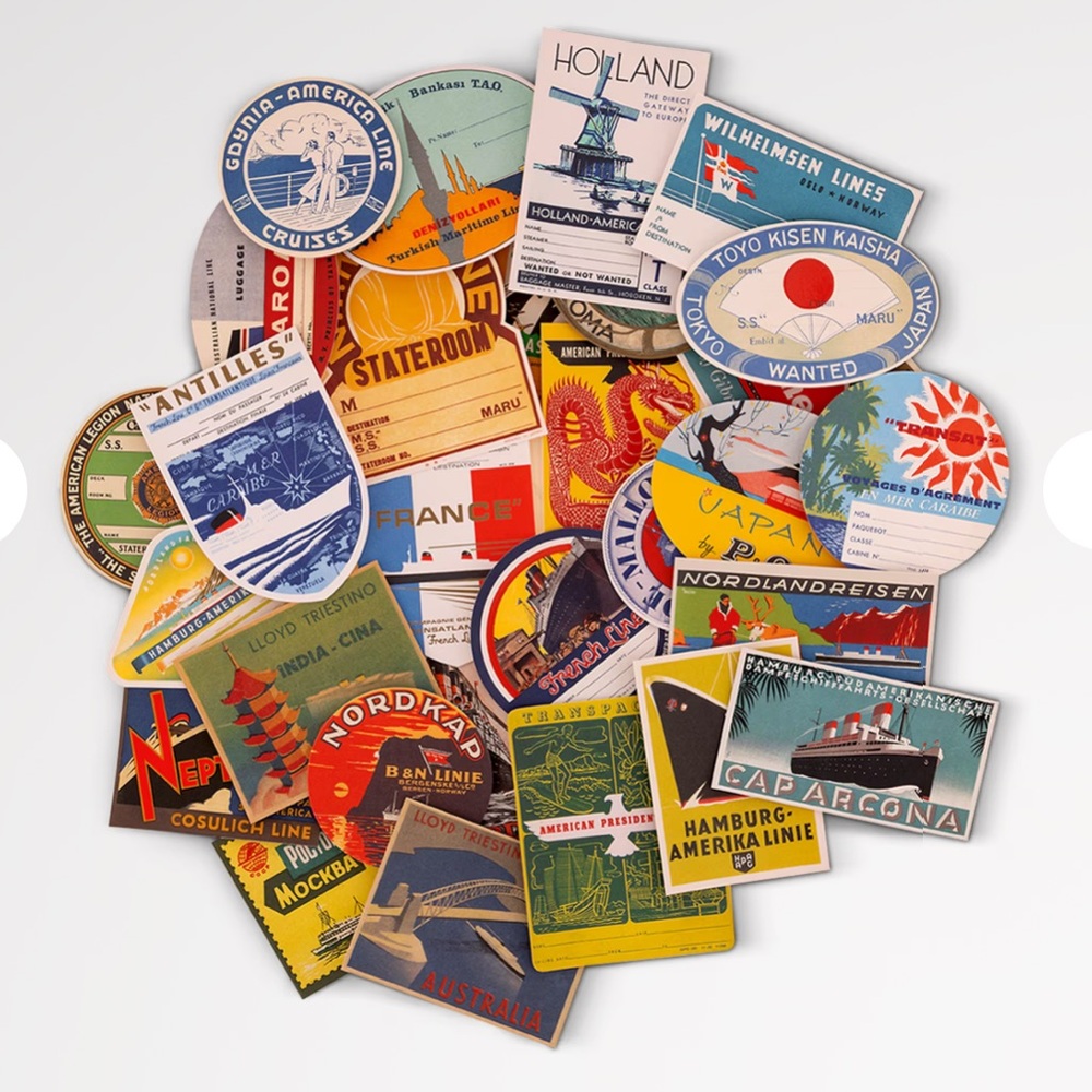 Louis Vuitton Ocean Liners Labels Postcard Box NWT Art of Travel Stickers - Picture 3 of 7